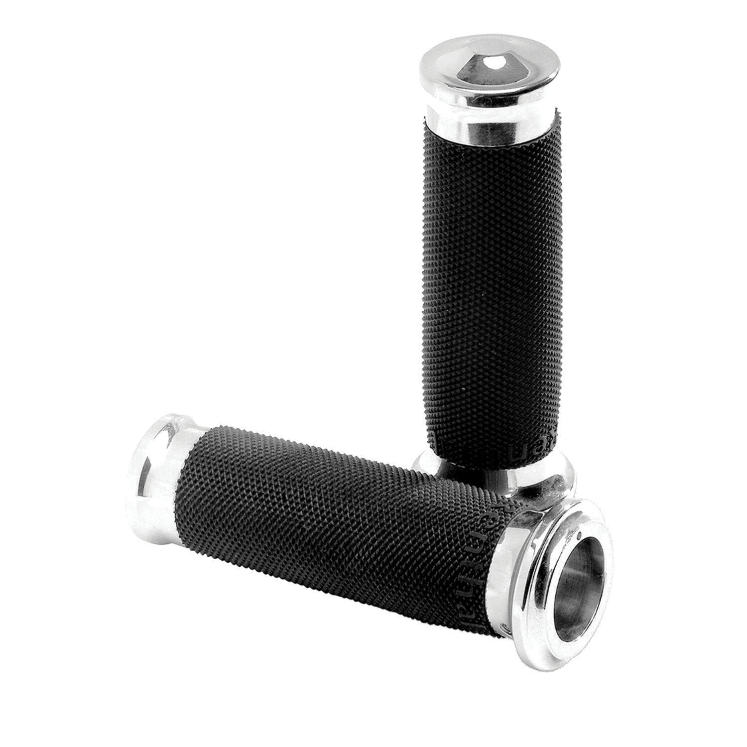 PM, Contour Renthal wrapped grips, Black, Chrome