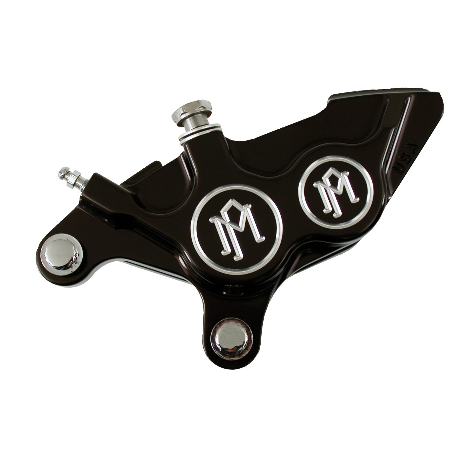 PM, 4-p 137x4b caliper. Bolt-on, 11.5" left front. Black CC, Contrast Cut
