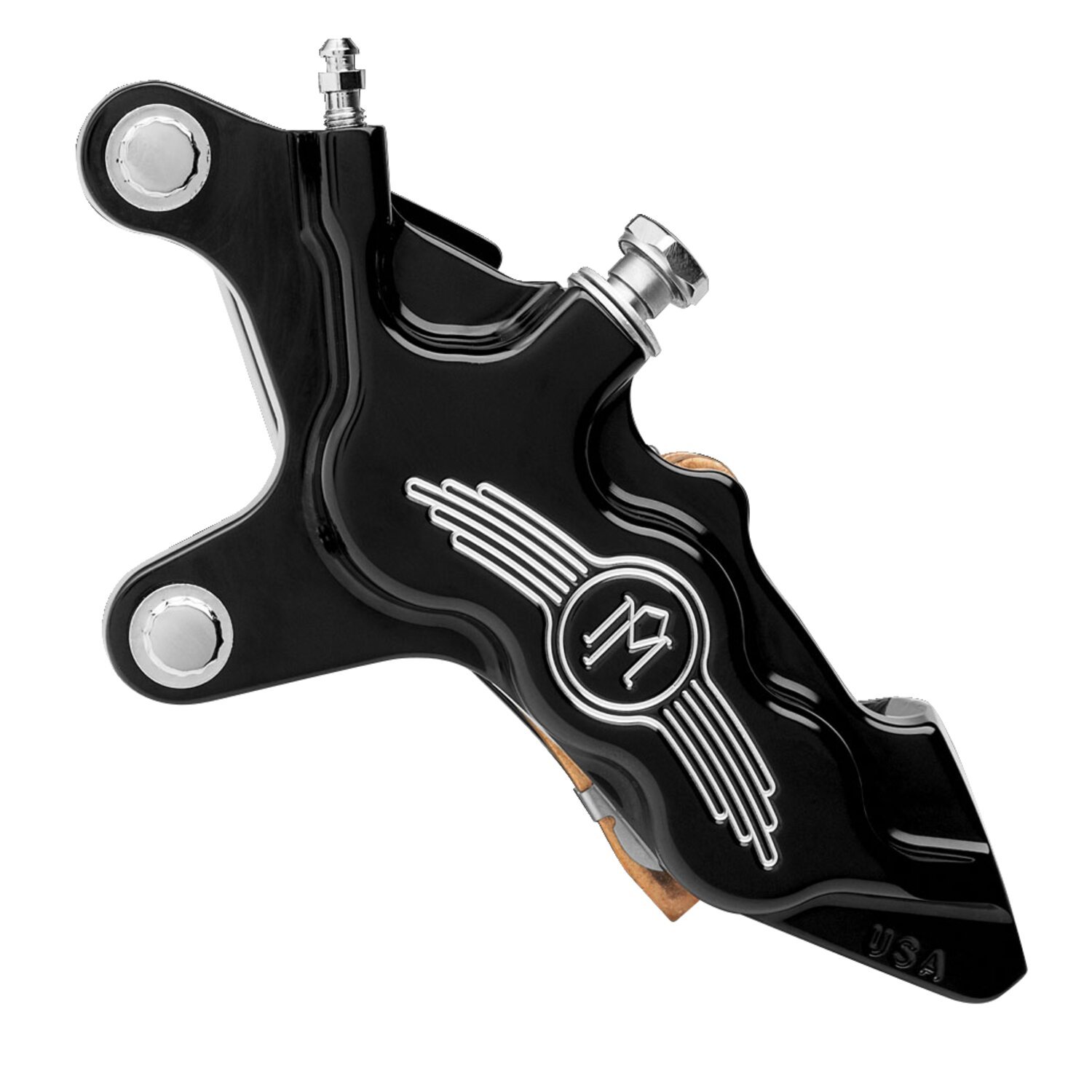 PM, 6-p 112x6b caliper. Bolt-on, 13" left front. Black CC, Contrast Cut