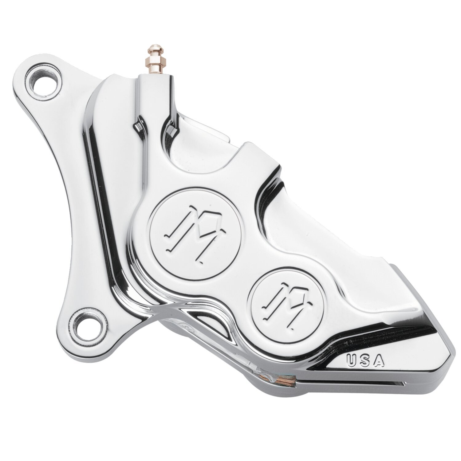 PM, 4-p 137x4b caliper. Bolt-on, 11.5" left front, Chrome