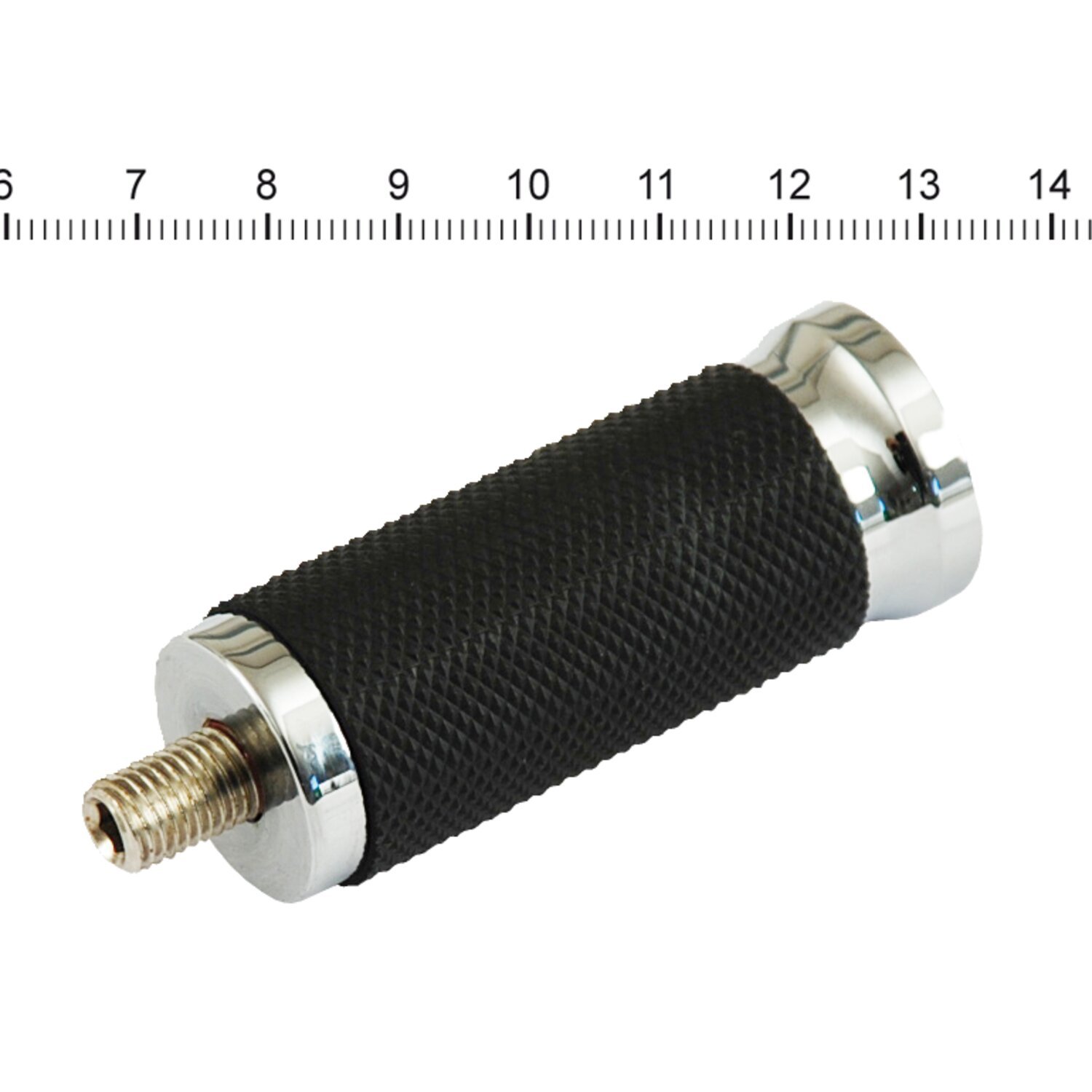 PM, Contour rubber wrapped shift/brake pedal, Black, Chrome