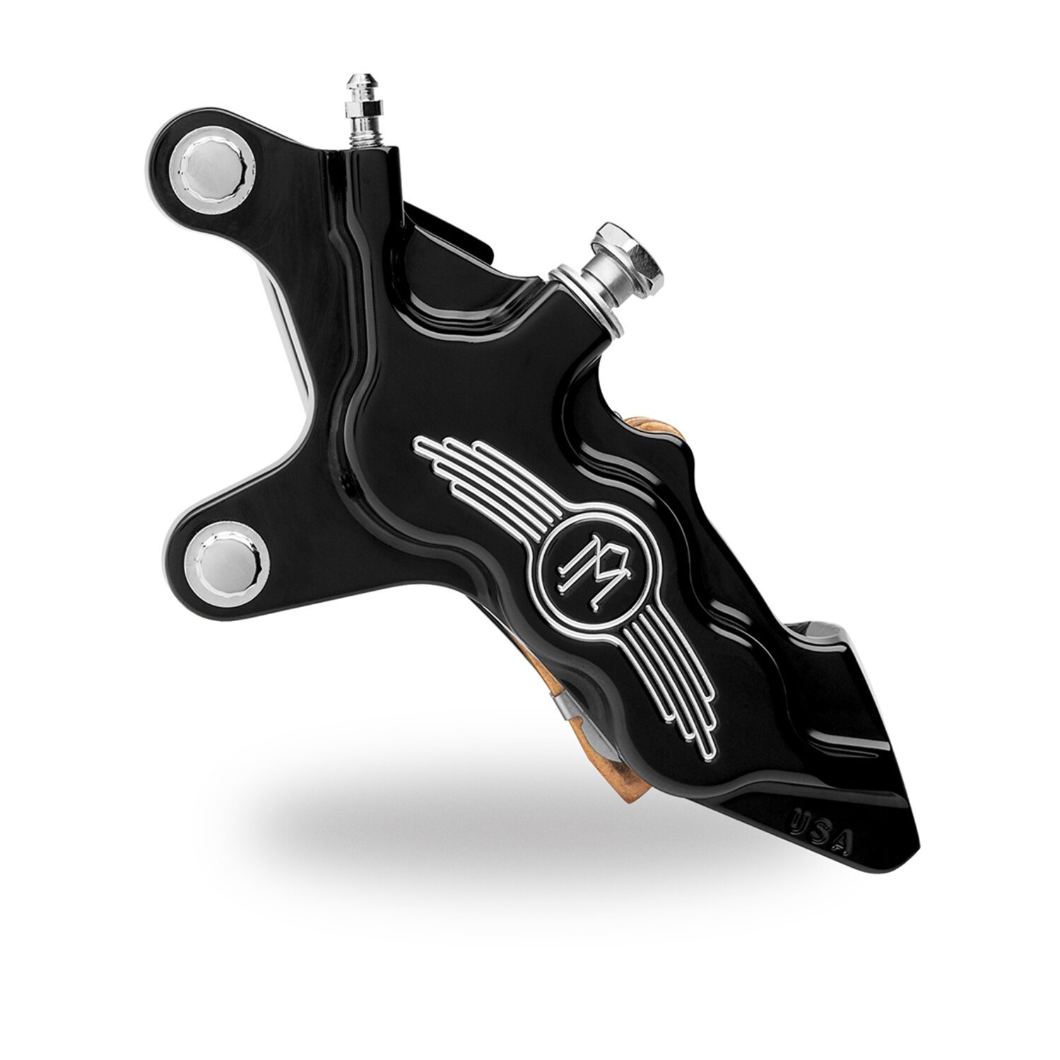 PM, 6-p 112x6b caliper. Bolt-on, 11.5" left front. Black CC, Contrast Cut
