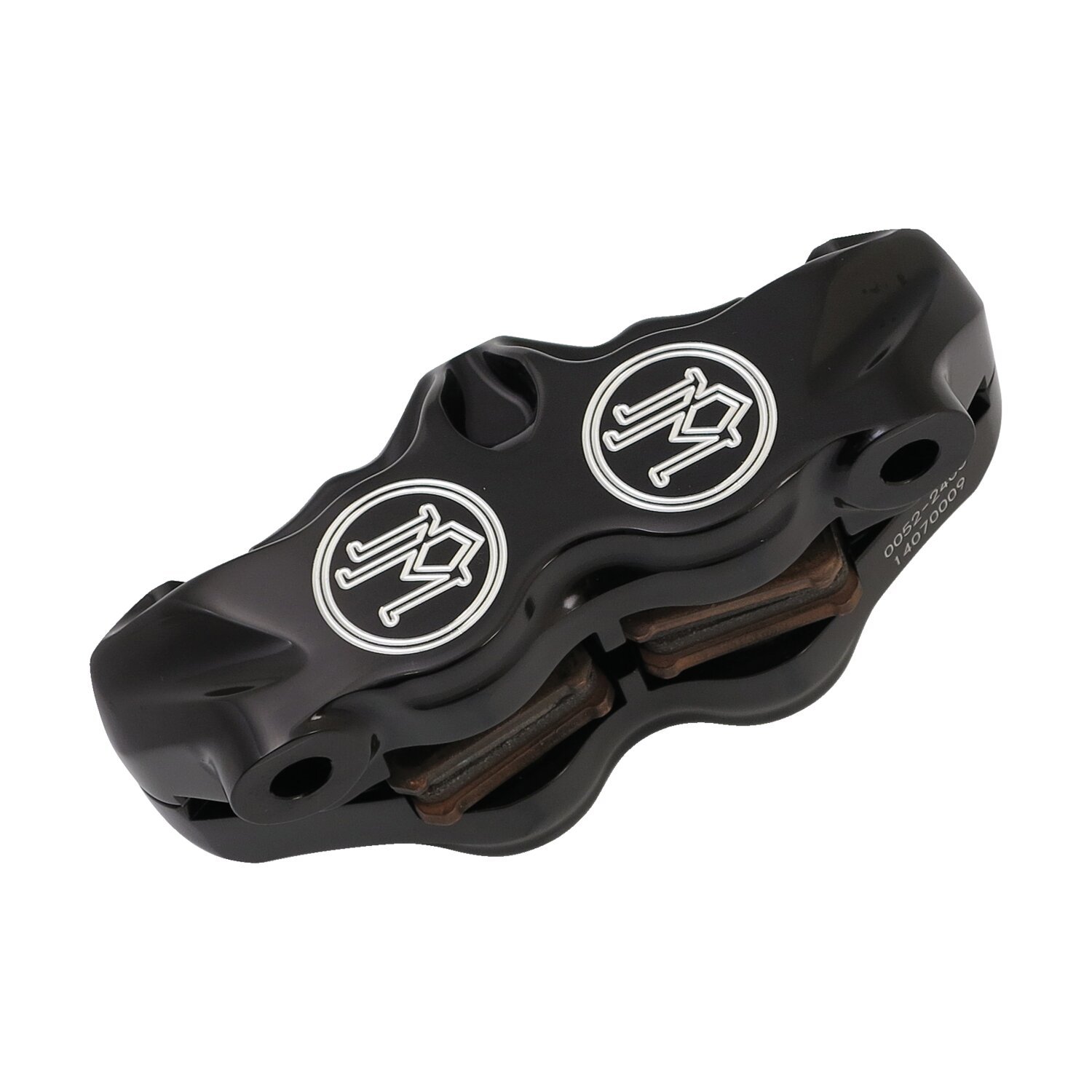 Performance Machine, 4-piston radial mount caliper. Black CC, Contrast Cut