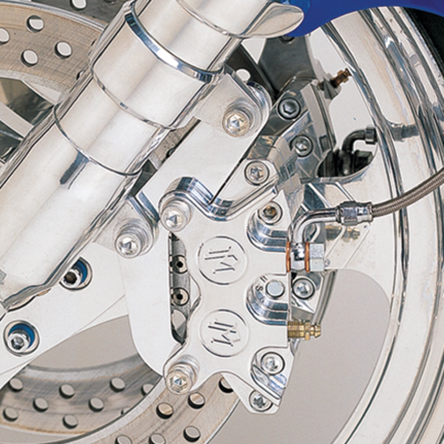 PM, Caliper bracket, 11.5" front left, Chrome