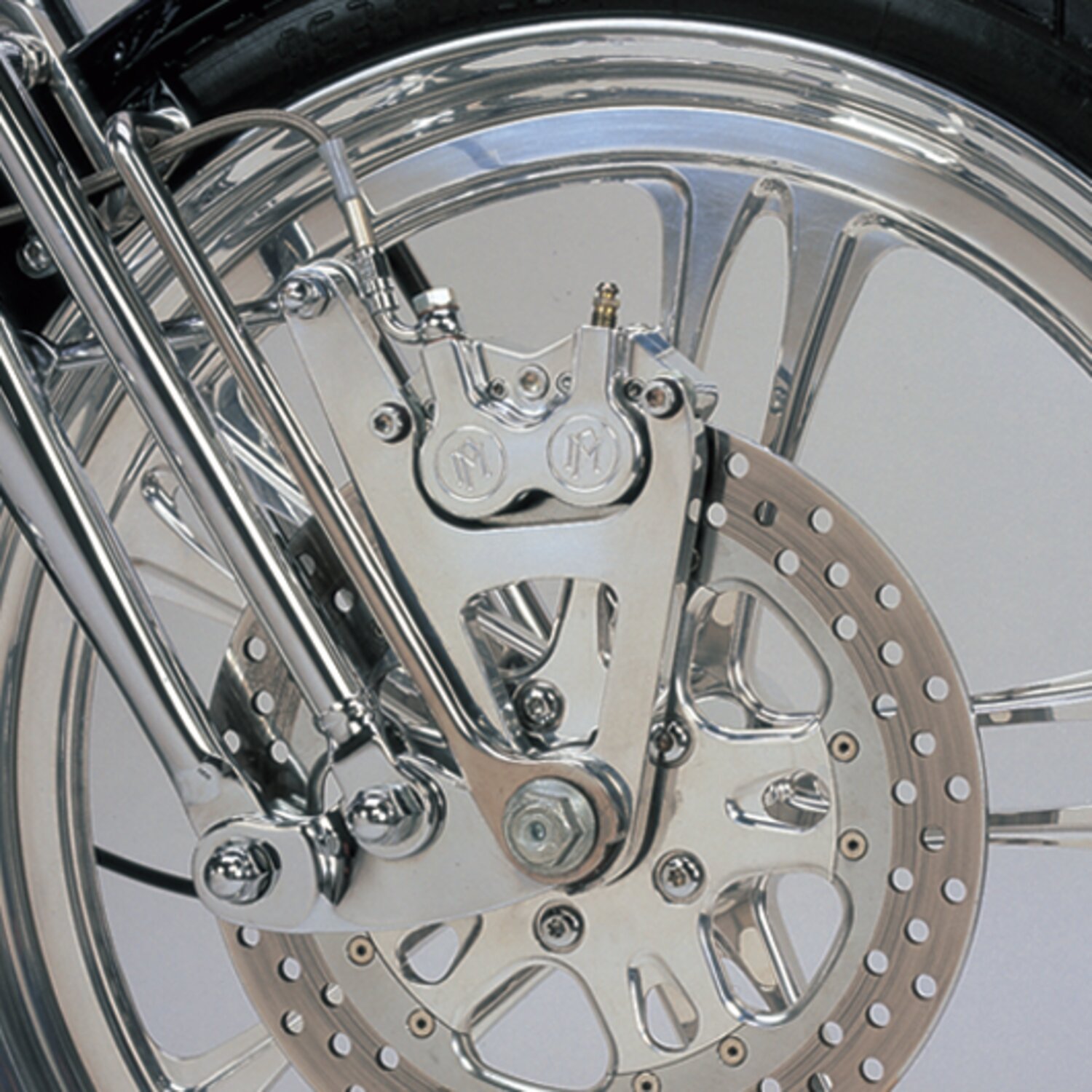 PM, Right front 4-p caliper bracket, 11.5, Polished