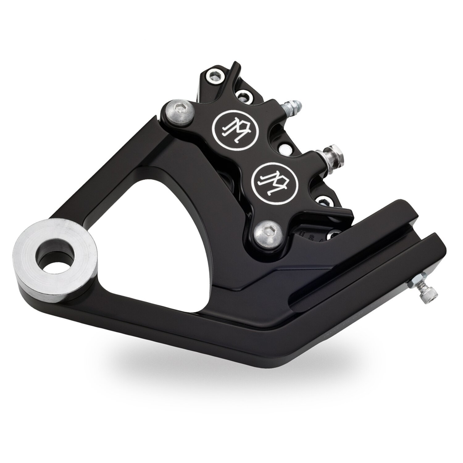PM, 4-piston one-piece caliper/bracket, rear. Black CC, Contrast Cut