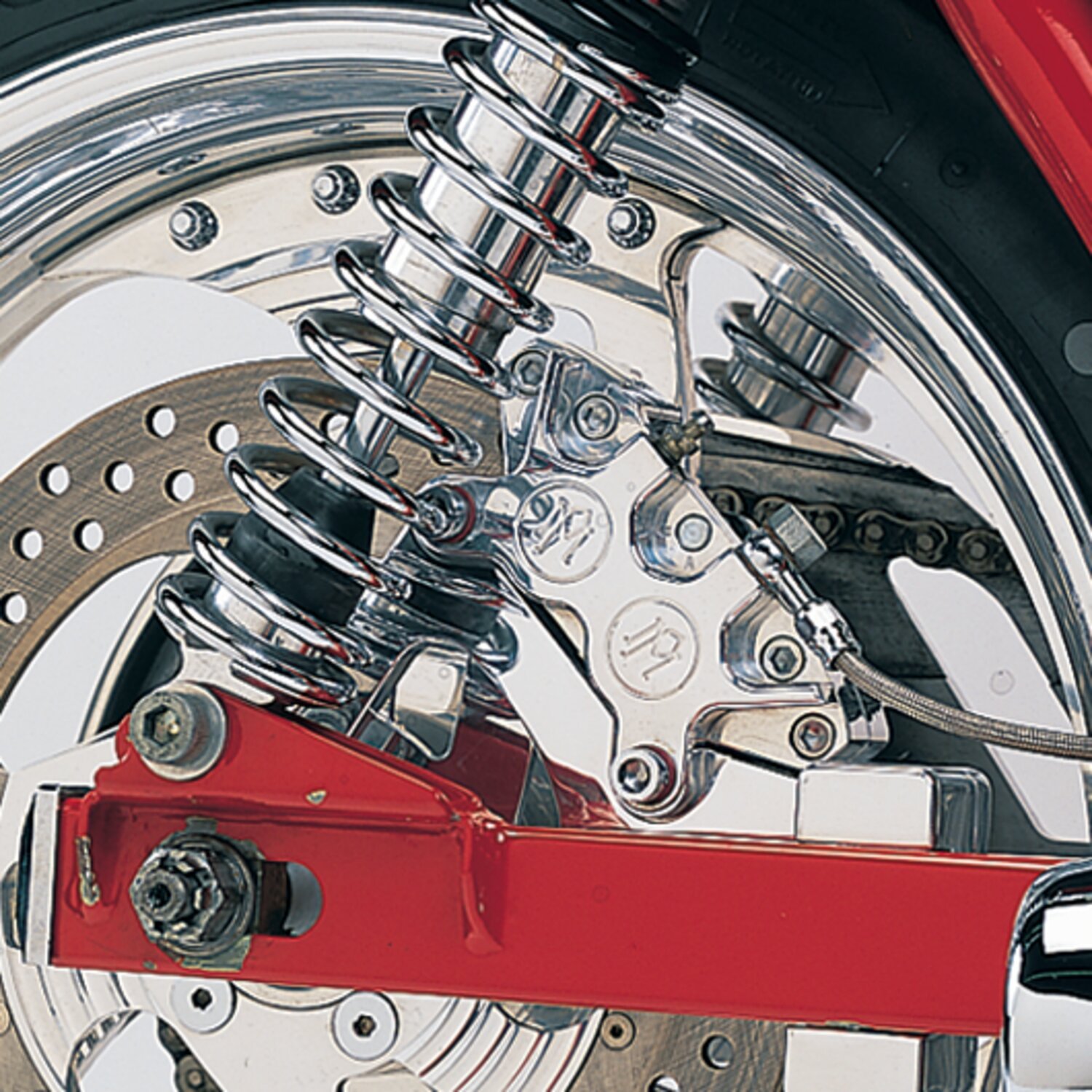 PM, Rear 4-p caliper bracket, 11.5". Polished