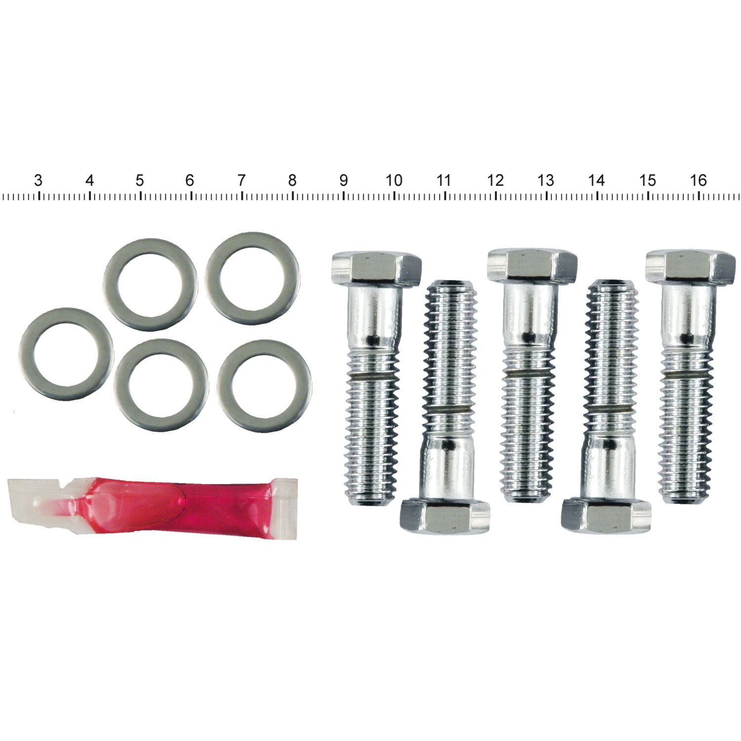 PM, Pulley bolt kit, Chrome