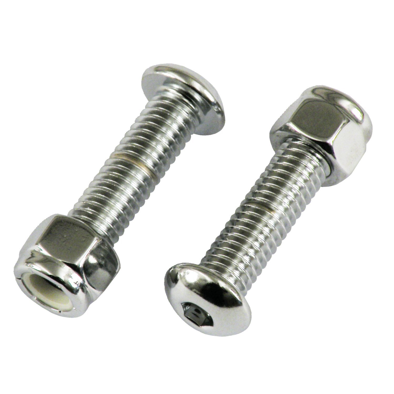 PM/RSD, foot peg hardware kit, White, Chrome
