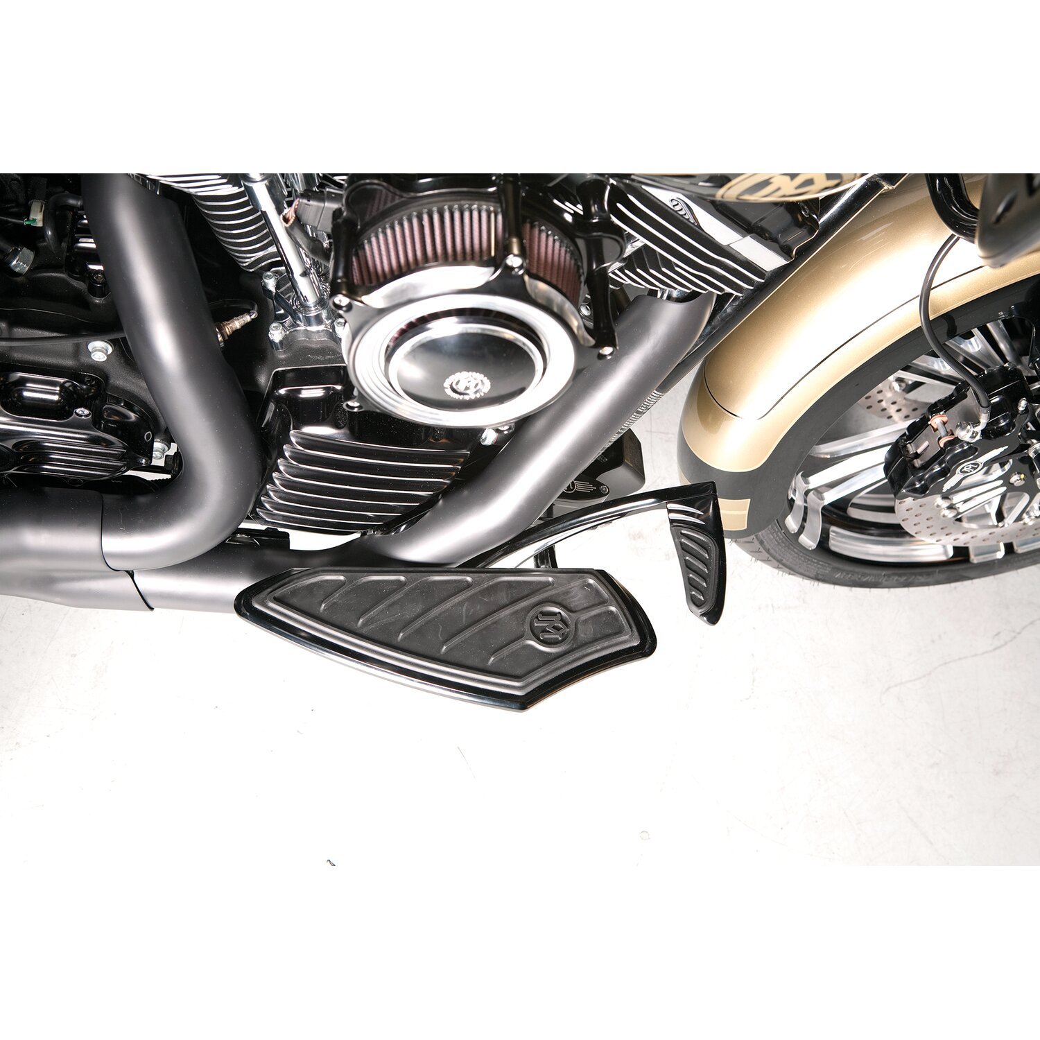 PM, FLT/FLST brake lever. Contour. Black CC, Contrast Cut