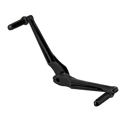 Black anodized finish. 
Includes 2 machined aluminum shifter levers & spacers for use with toe/heel shifters. 
CNC machined billet aluminum construction. 
Designed to compliment de design styles in the Performance Machine product range. 