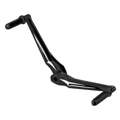 Black anodized with a Contrast Cut machined finish. 
Includes 2 machined aluminum shifter levers & spacers for use with toe/heel shifters. 
CNC machined billet aluminum construction. 
Designed to compliment de design styles in the Performance Machine product range. 