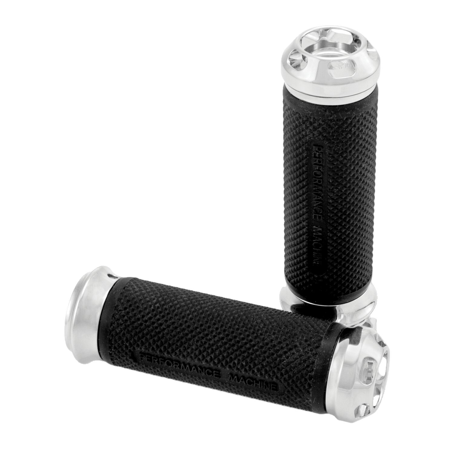 Performance Machine, Apex handlebar grips. Chrome