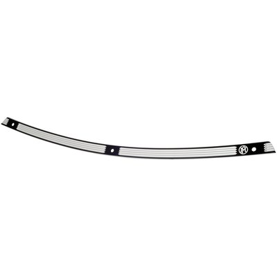 Black with a Contrast Cut chrome plated finish. 
Laser cut from 6061-T6 aluminum and precision machined. 
Complete with chrome plated installation hardware. 