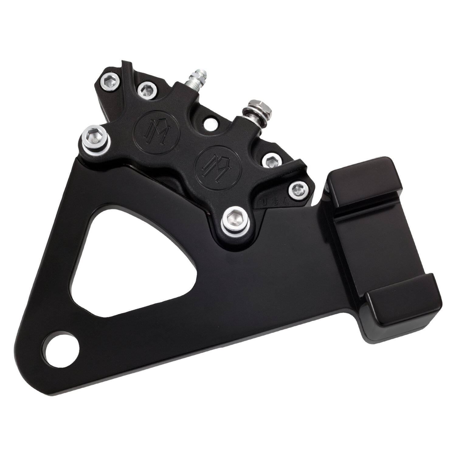 PM, Rear 4-p caliper bracket, 11.5, Black, Matte