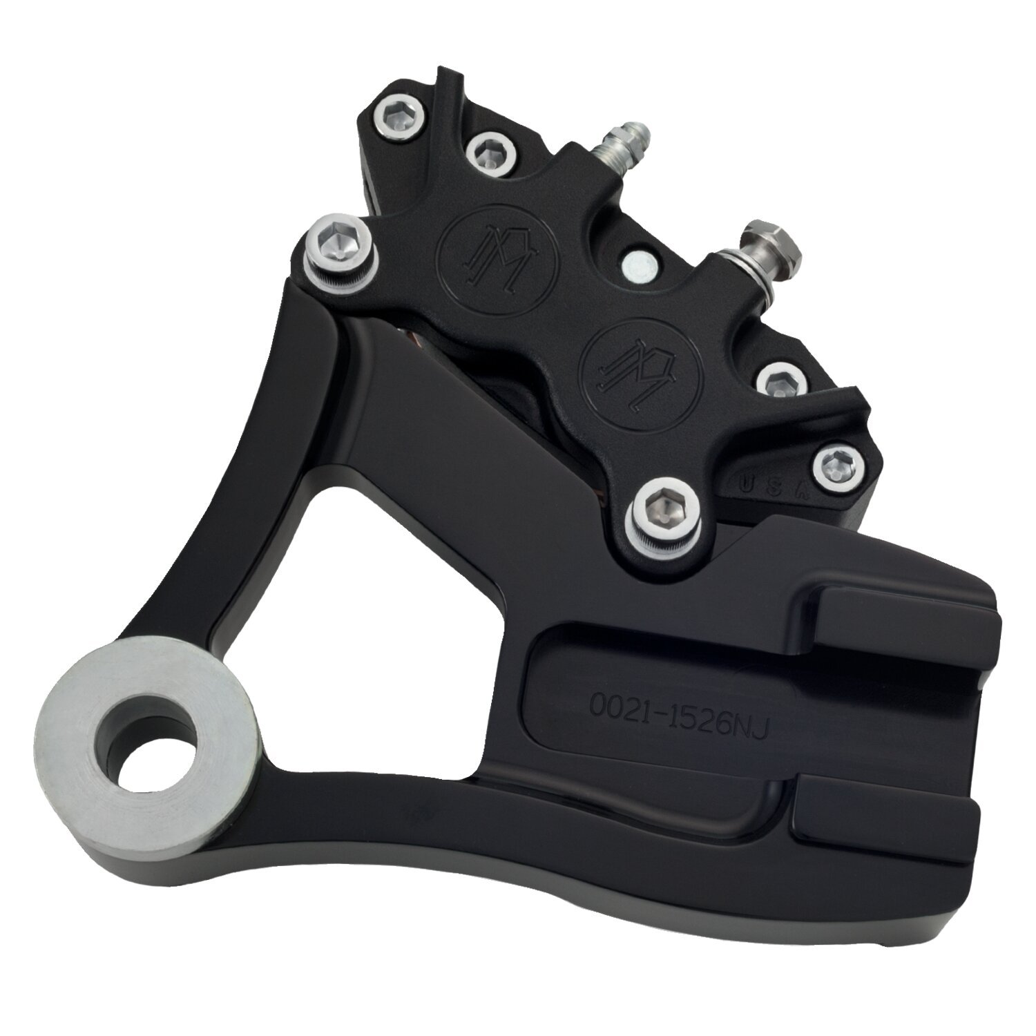 PM, Rear 4-p caliper bracket, 11.5, Black, Matte
