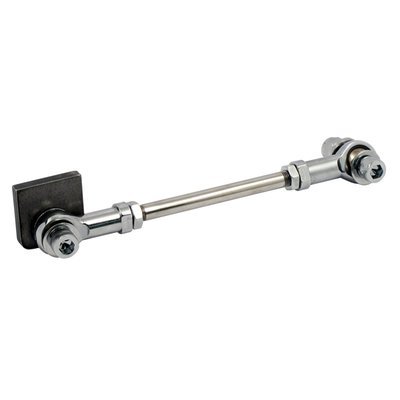 - Basic steel weld-on tab complete with a brake anchor rod 
- Good to go in virtually any custom application
- Center to center mounting holes adjustable from 7.5 inch (19cm) to 9 inch (22.9cm)