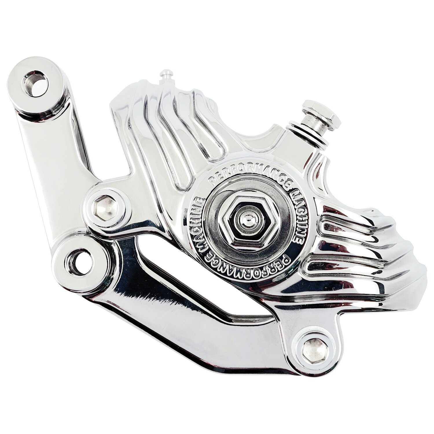 PM, Vintage caliper bracket, 11.5" front left, Chrome