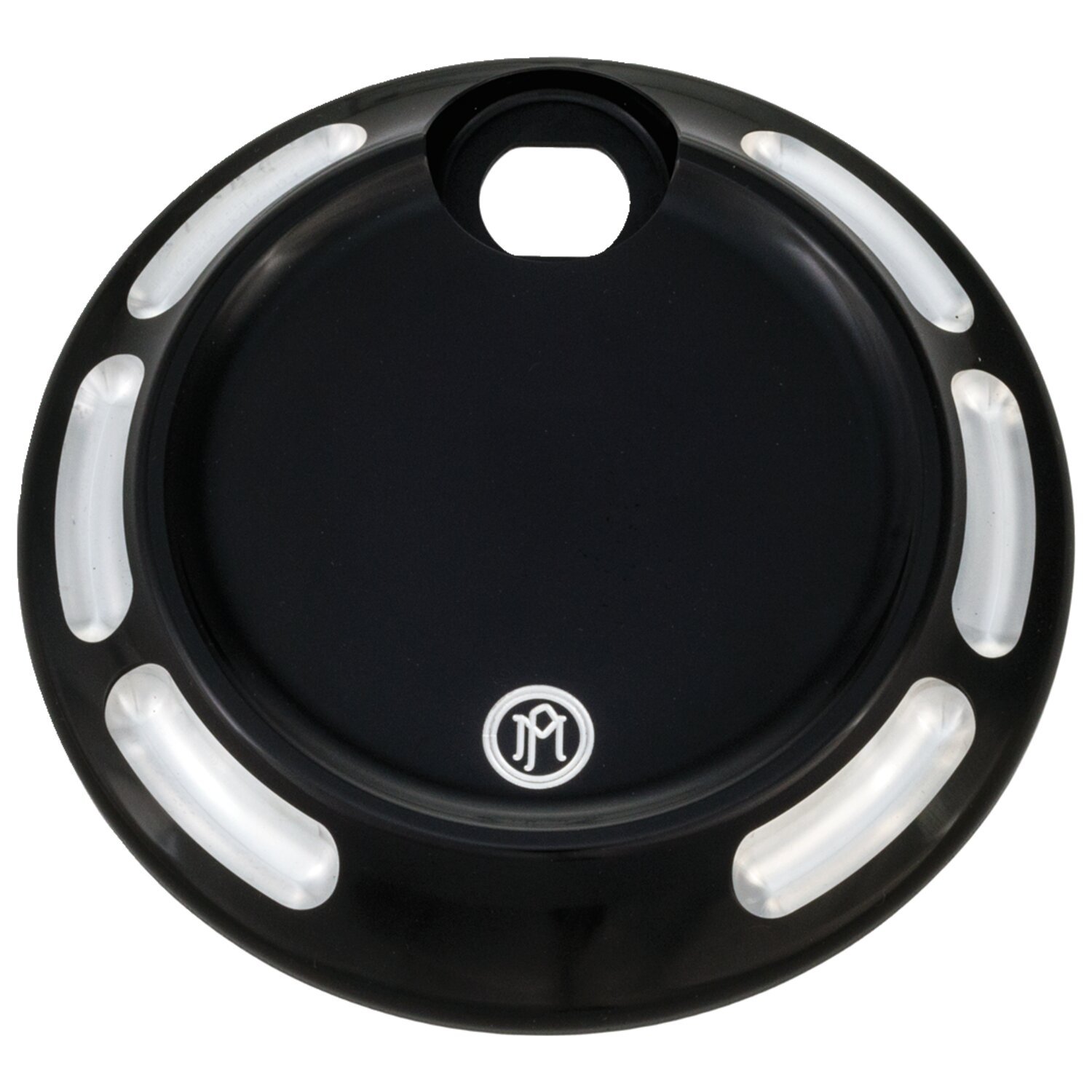 PM, Apex Touring fuel tank door cover, Black, Contrast Cut