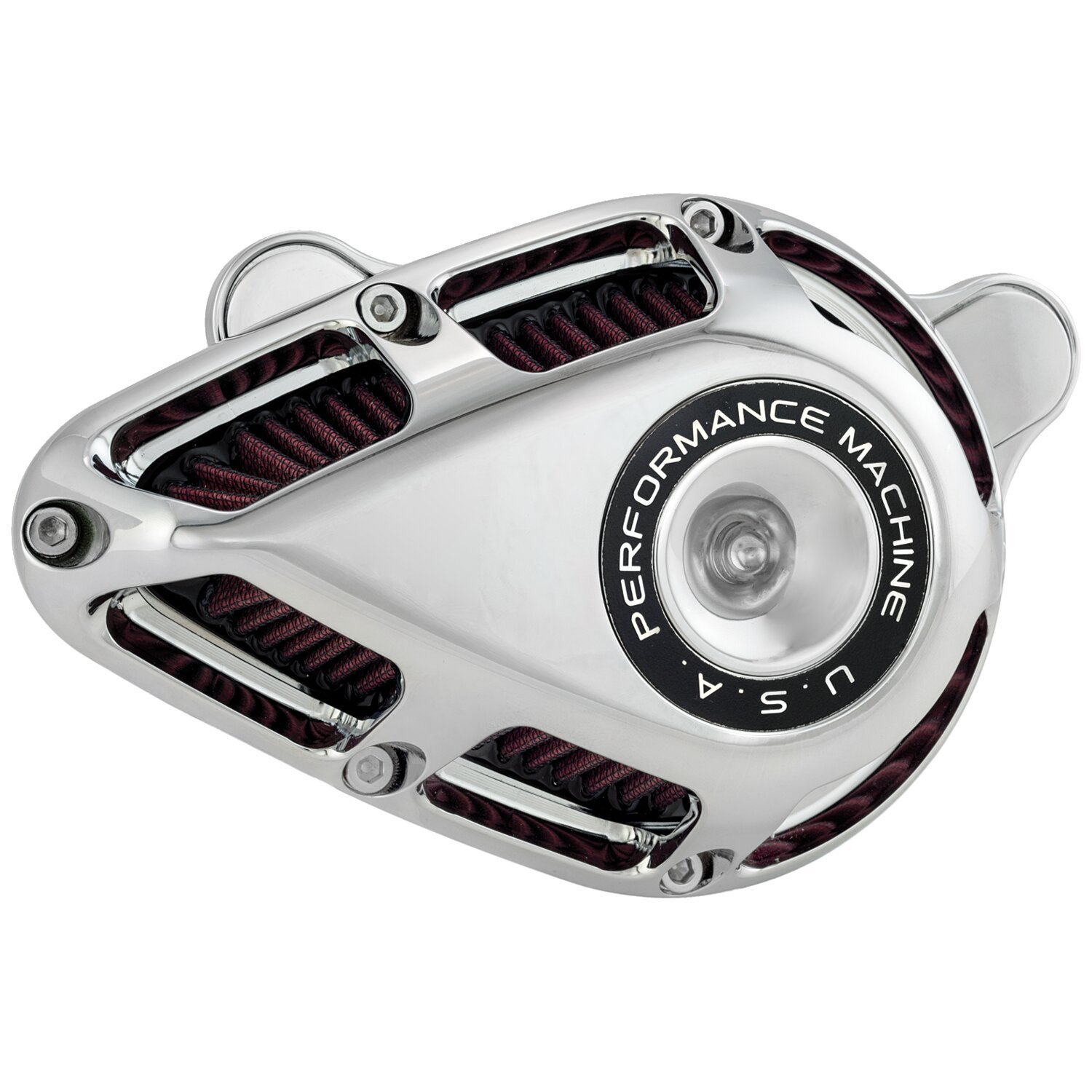PM, 'Jet' air cleaner kit, Silver, Chrome
