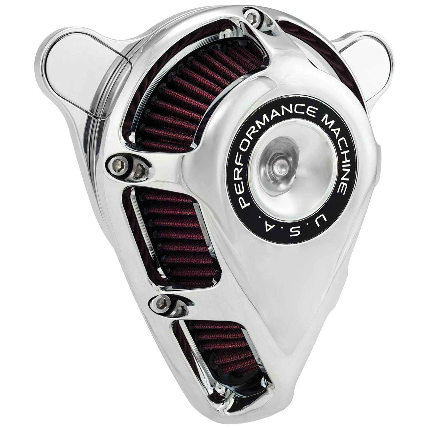 PM, 'Jet' air cleaner kit, Silver, Chrome