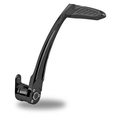 Black anodized finish. 
CNC machined billet aluminum construction. 
Includes a machined aluminum brake pad with rubber inlay. 
Designed to compliment de design styles in the Performance Machine product range. 