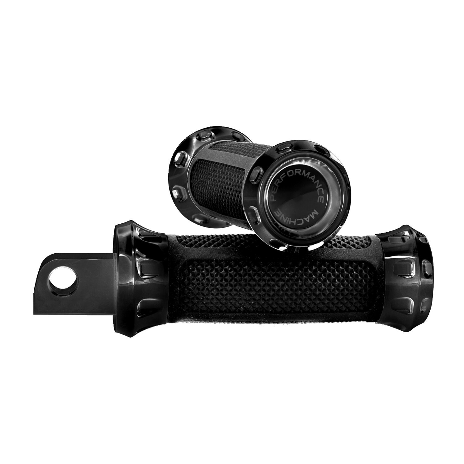 PM, Overdrive foot peg set, Black, Matte