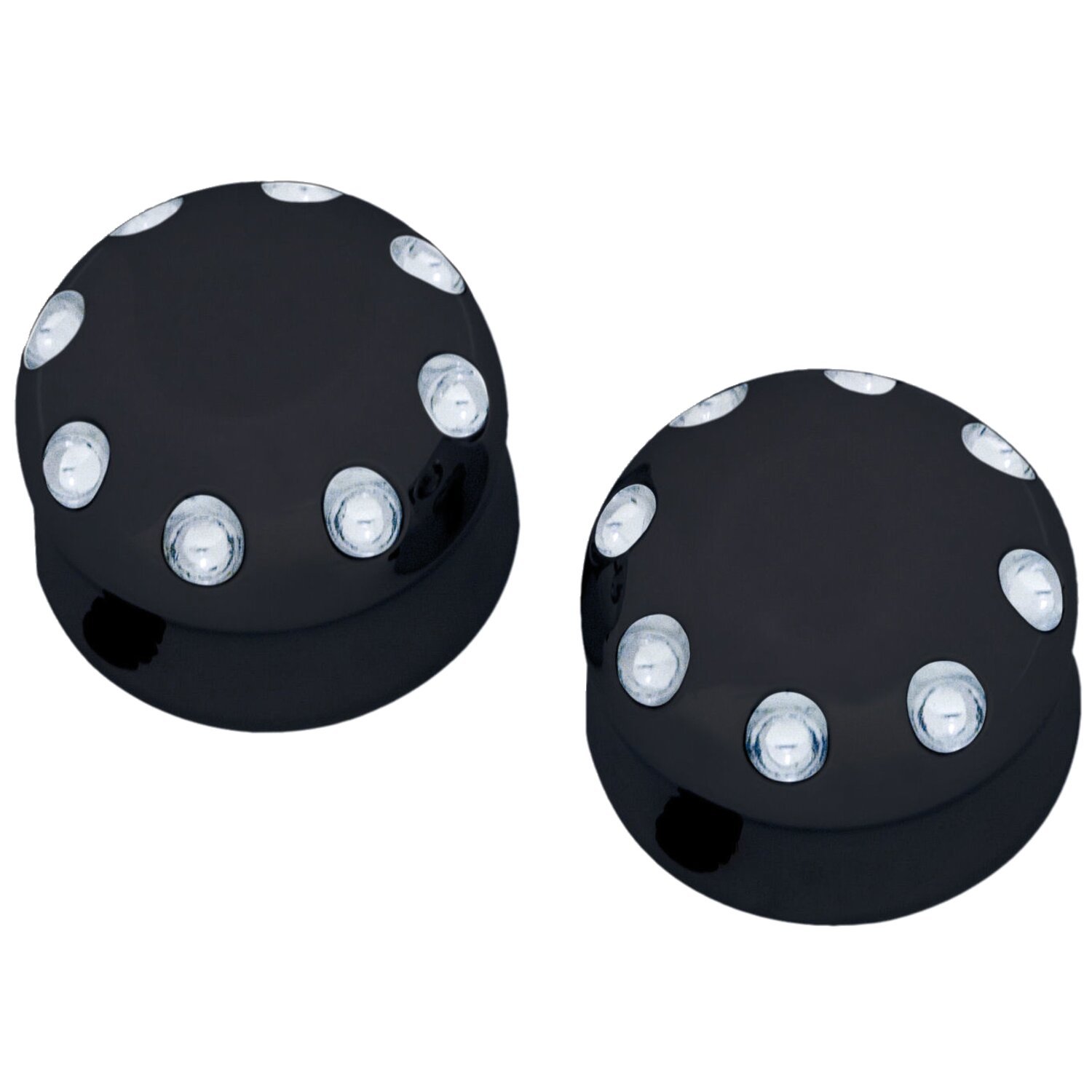 Covingtons alu axle covers, Black, Matte
