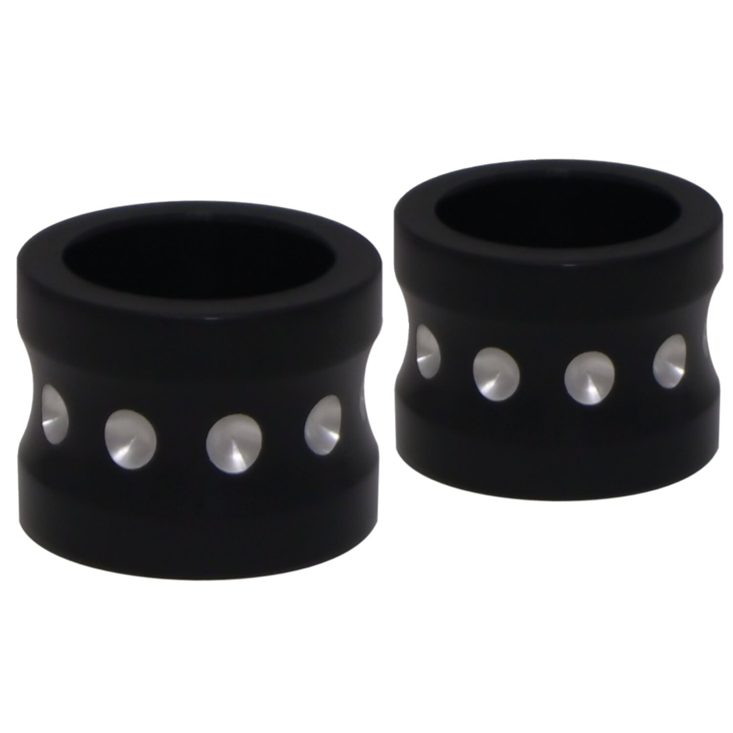 Covingtons, aluminum front axle spacer set, Black, Contrast Cut