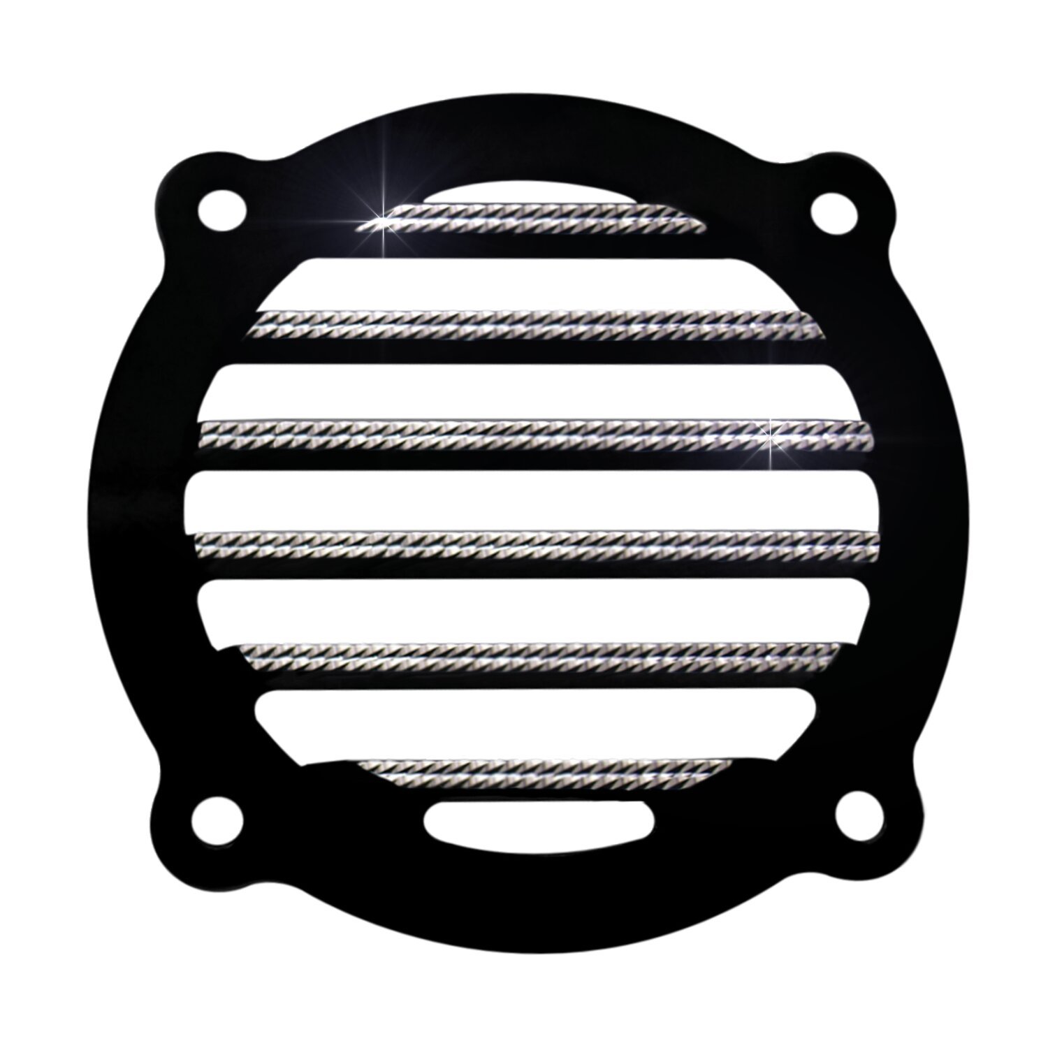 Covingtons, finned speaker covers. Small. Black DCE, Polished