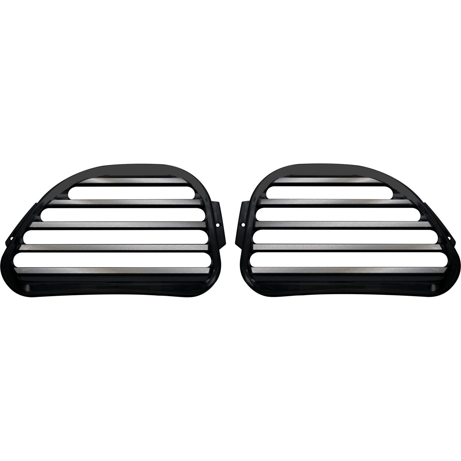 Covingtons, finned speaker covers, Black, Gloss