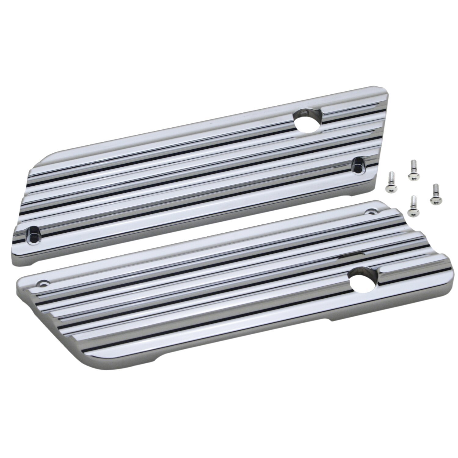 Covingtons, saddlebag latch cover set. Finned