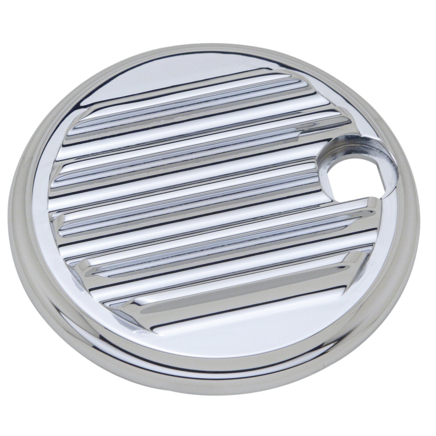 Covingtons, aluminum fuel tank door. Chrome. Plain