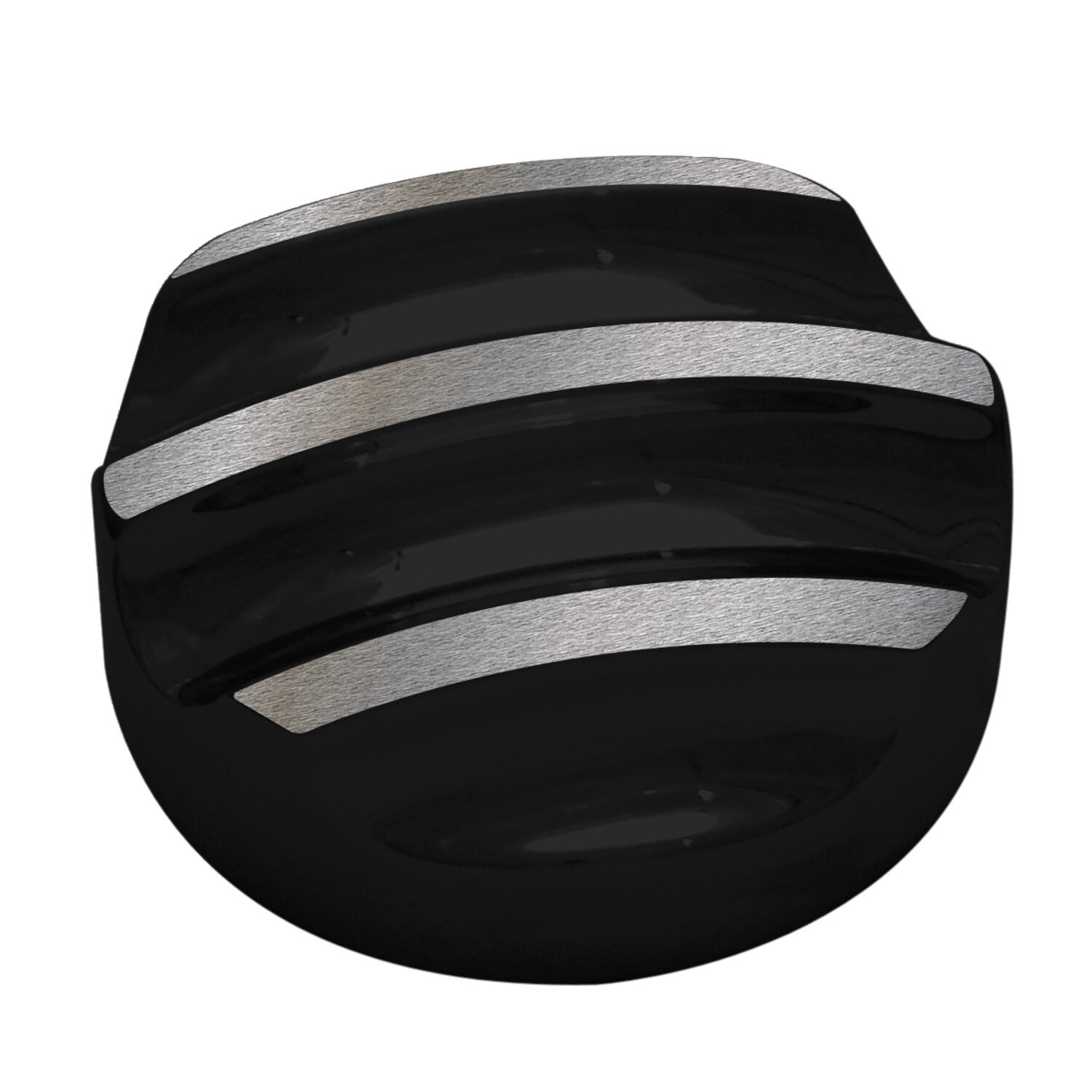Covingtons, aluminum dipstick cover. Finned, Black