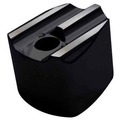 Black CC (Black Contrast Cut) is aluminum with a black anodized finish and a contrast machined finish. CNC machined.