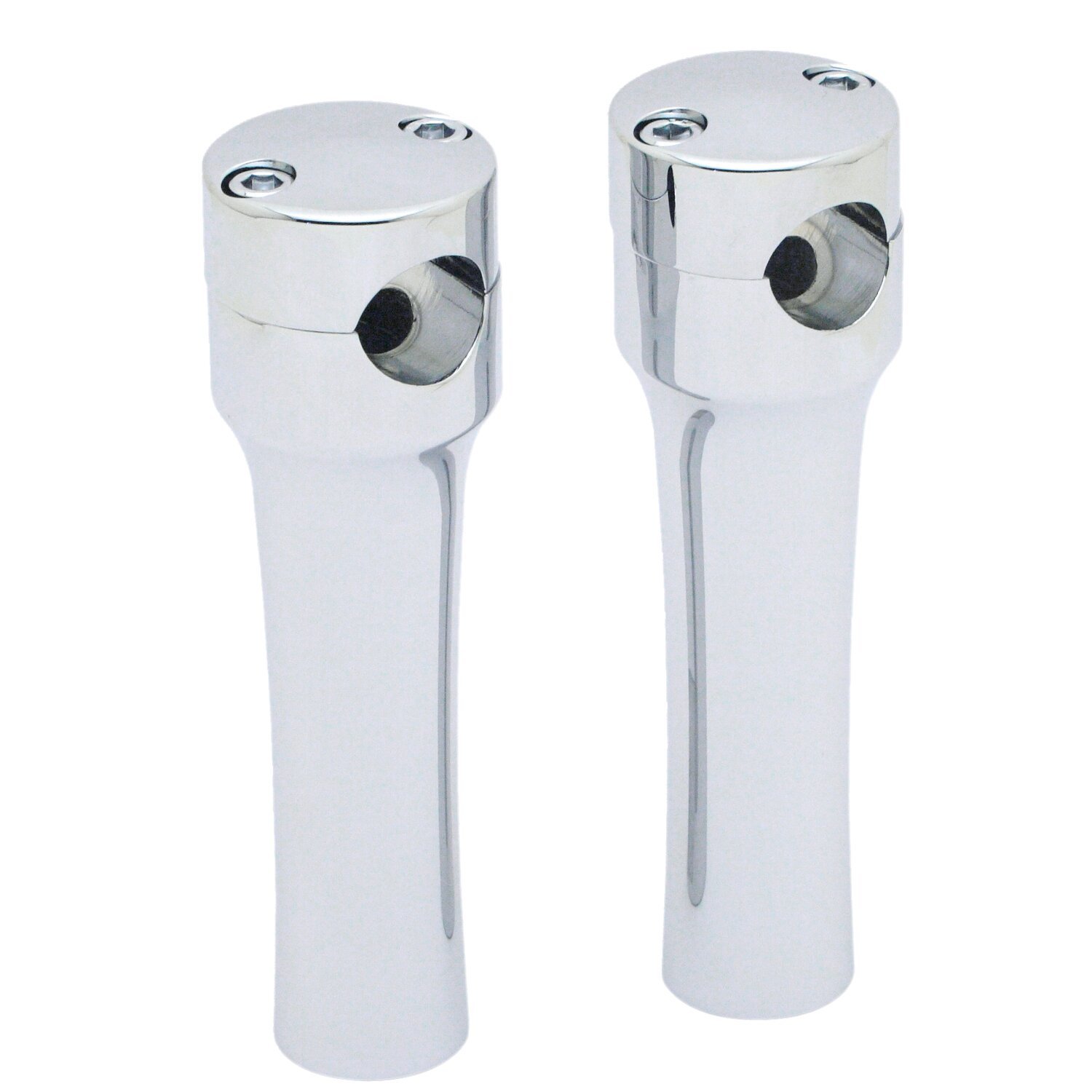 Covingtons, risers 6" rise, Silver, Chrome