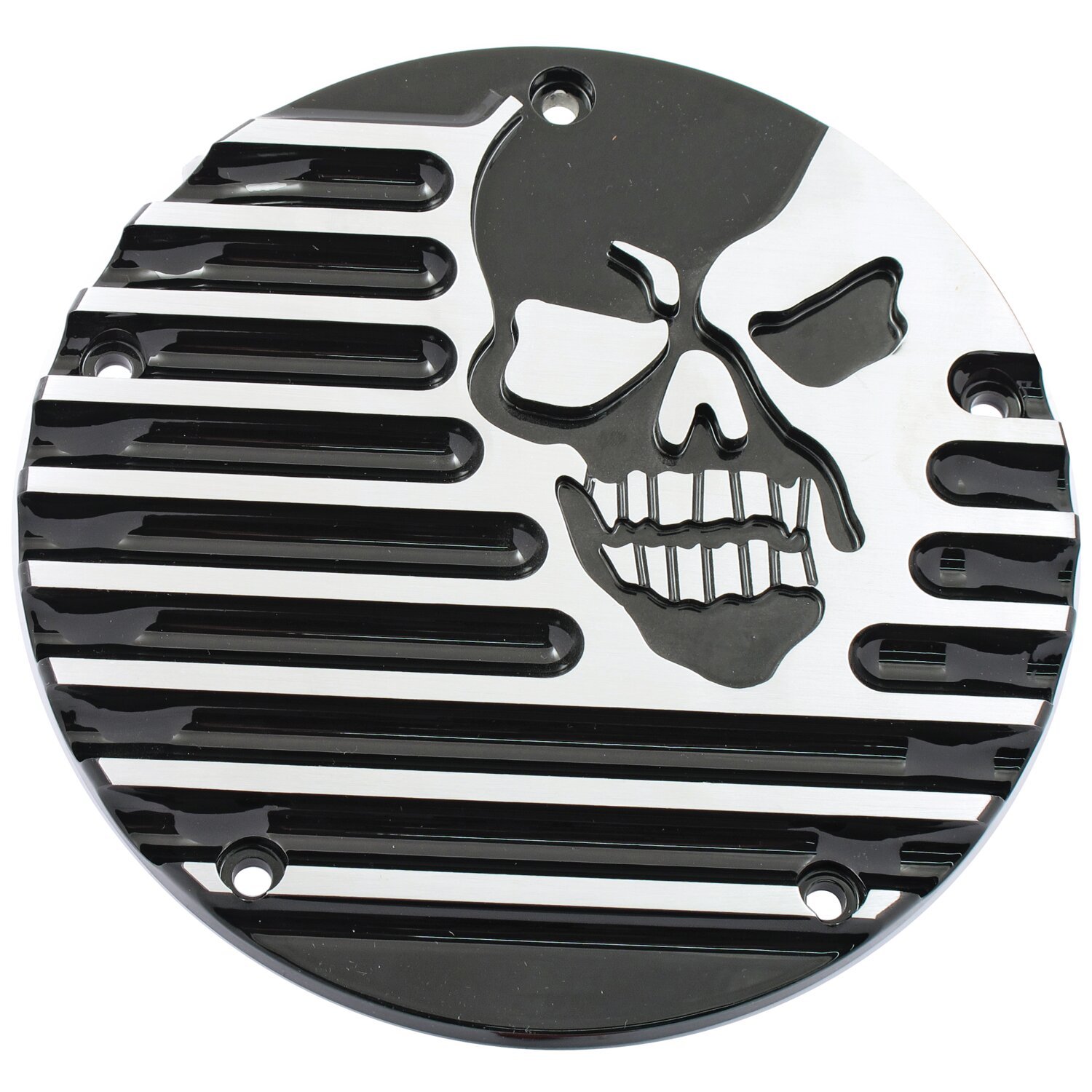 Covingtons, derby cover Finned, skull Black, Black