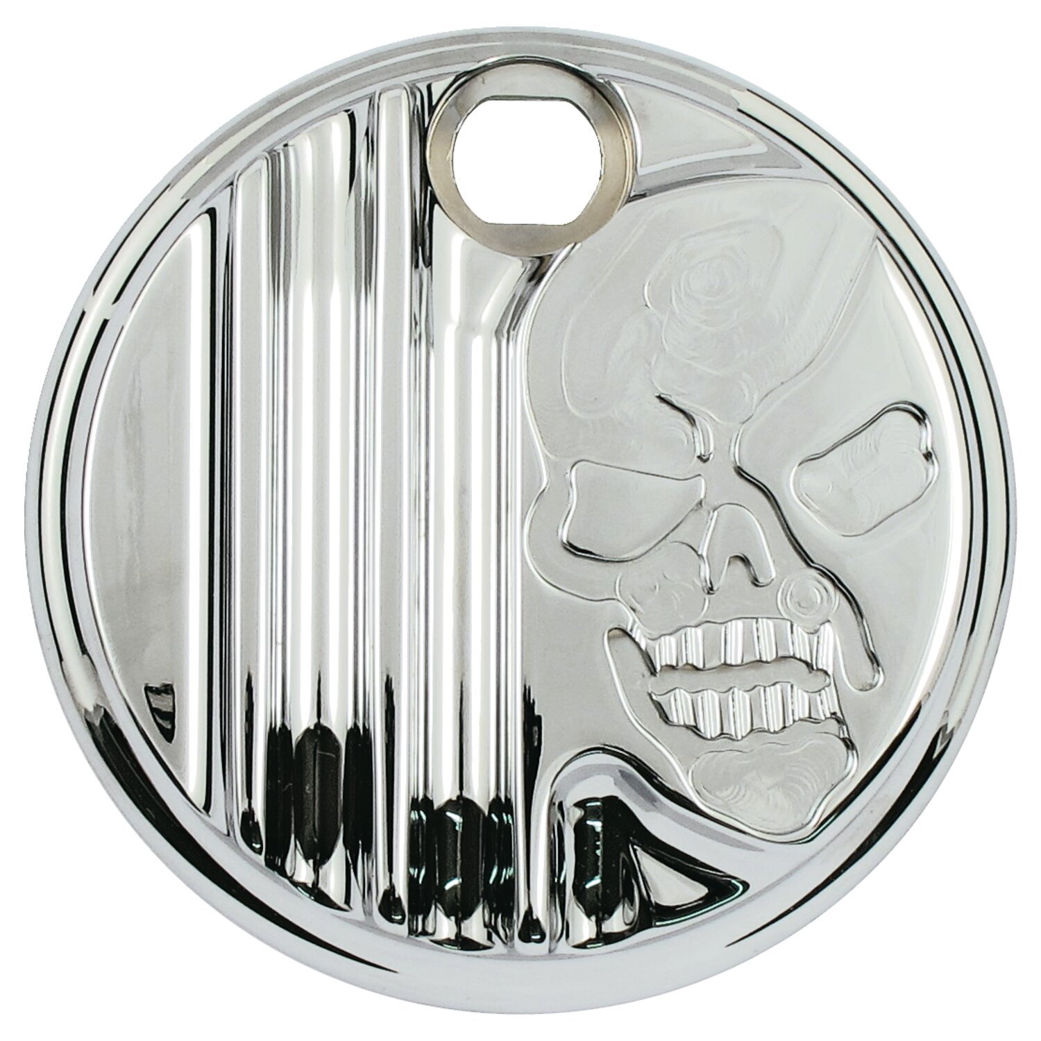 Covingtons, aluminum fuel tank door, Chrome