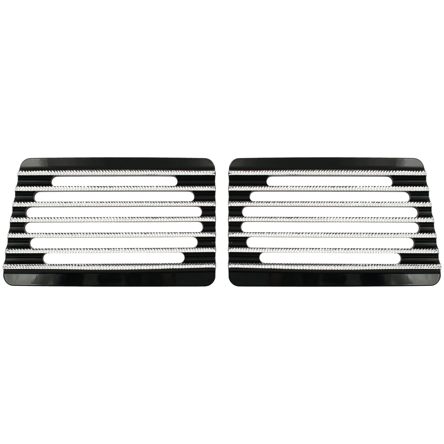 Covingtons, speaker covers for cycle sound saddlebag lids, Black, Contrast Cut