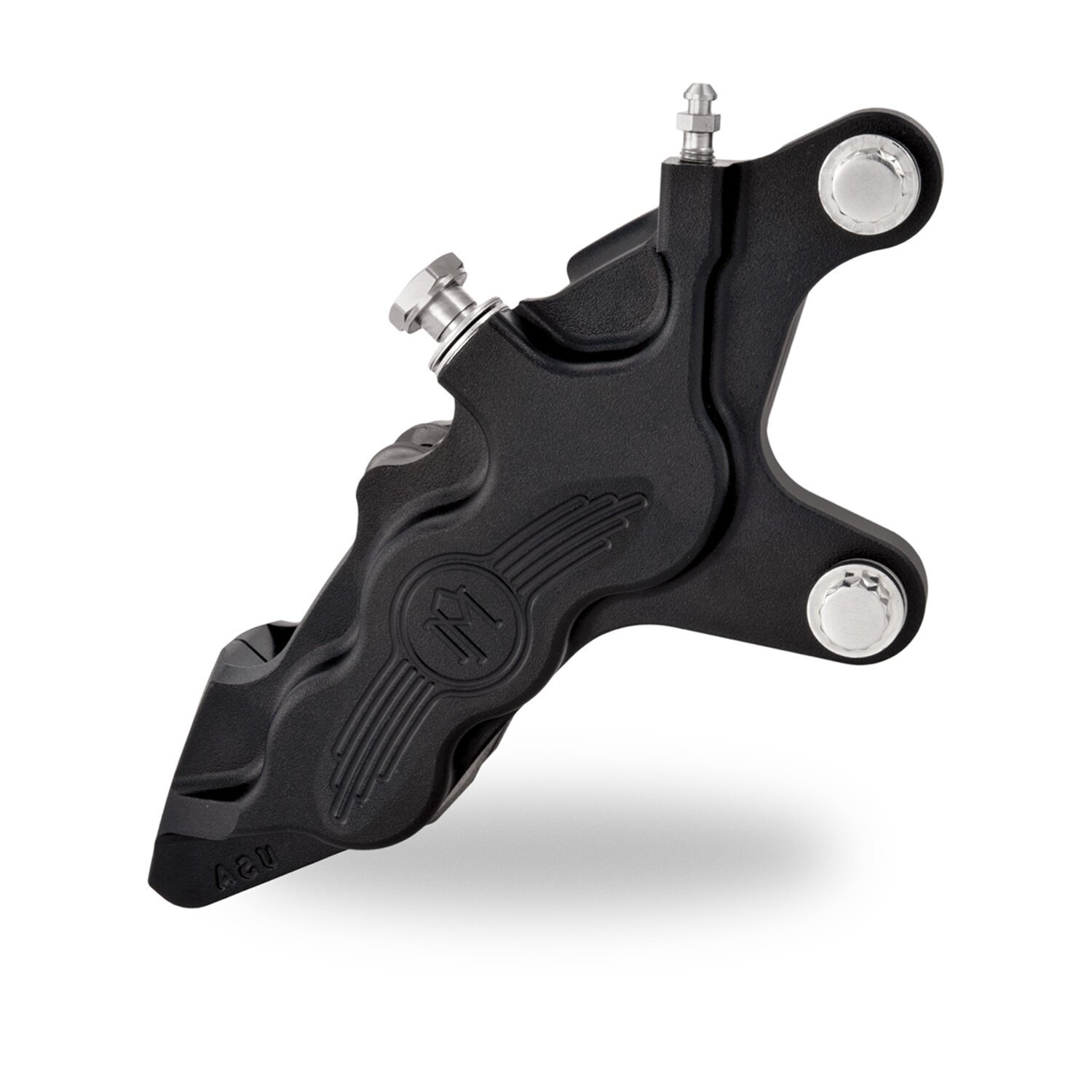 PM, 6 piston differential bore caliper right side, Black, Black Ops