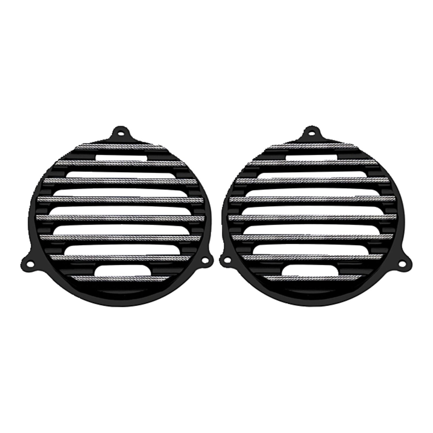 Covingtons, finned speaker covers. Black DCE, Polished