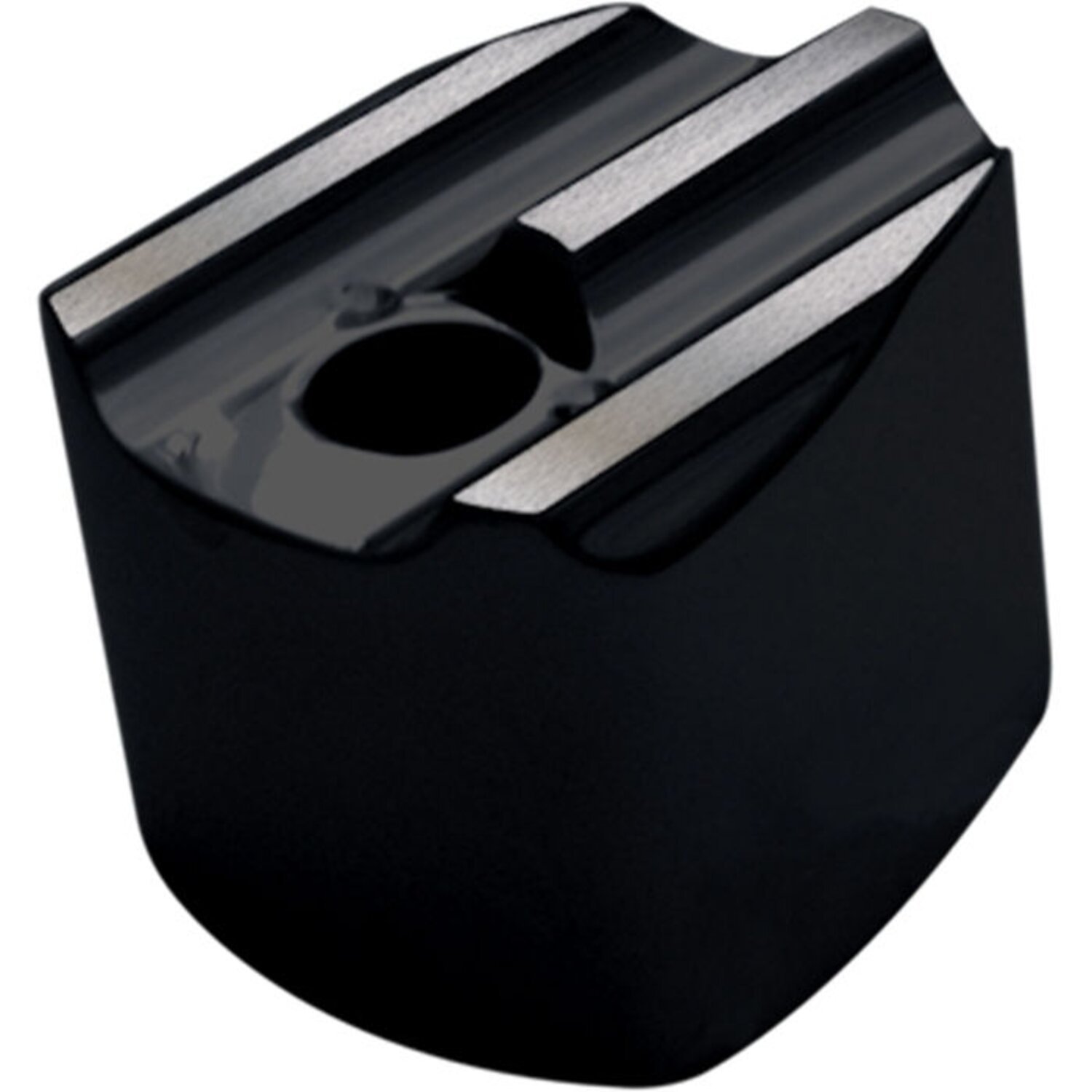 Covingtons, Touring Finned ignition switch cover. Black CC, Contrast Cut