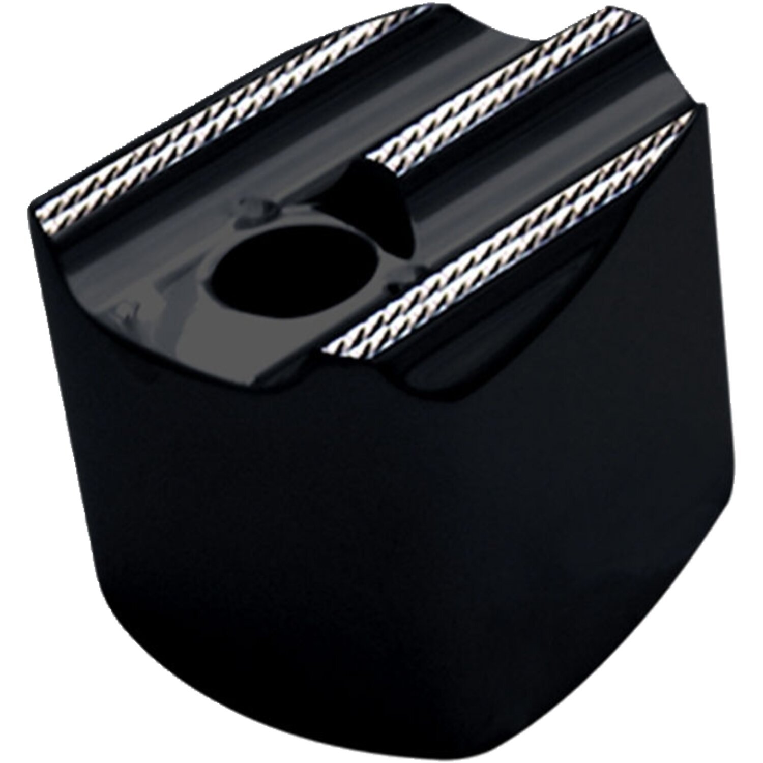 Covingtons, Touring finned ignition switch cover. BDC, Black, Contrast Cut