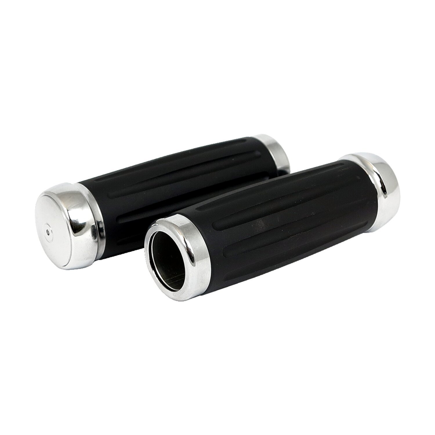 Riverside, aluminum grips. Black. Internal throttle, Polished