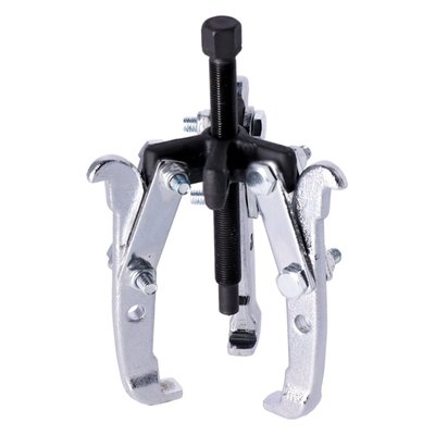 Universal gear puller. Supplied with 3 jaws and can be used as a 2 or 3 jaw puller. Jaws grip tighter as more pressure is applied and are reversible. Made drop forged steel alloy with a Rockwell hardness of 45 Hrc. 
- Size: 3" 
- Spread: 4" 
- Reach: 2.5" 
- Max load: 2000kg 
- Weight: 604 grams 
- Height: 80mm 
- Length: 127.8mm 
- Width: 93.6mm 
- Number of jaws used: 2 to 3 
- Jaws grip tighter as more pressure is applied 
- Reversible jaws 
- Material: Drop forged steel alloy 
- Hardness: 45 Rockwell (Hrc)
