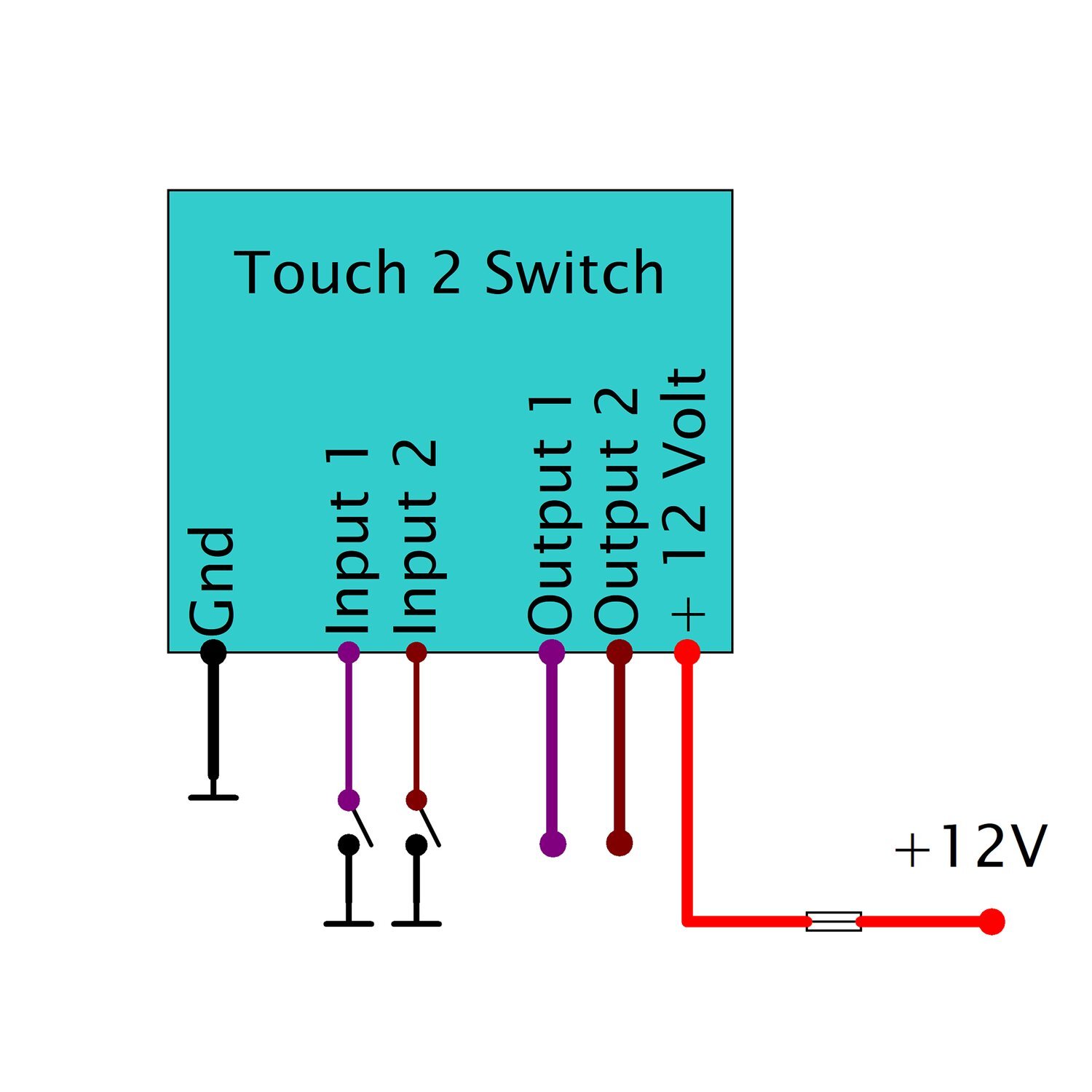 Axel Joost Elektronik, Touch 2 Switch. 2 channel relay