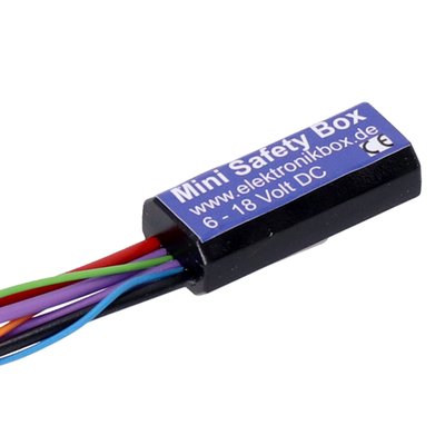 This safety module checks the neutral and sidestand/jiffy switch inputs, to enable or disable the ignition or starter motor. The ignition remains on when the side stand is out, so the bike can be started. But when the bike is put in gear the ignition will be killed if the side stand is not in. 
- Dimensions: 38 mm x 16 mm x 11 mm 
- Body material: Black ABS waterproof molded 
- Input voltages range: 7 - 18 Volt 
- Connections: Inputs 0.14mm², Outputs 0.5 mm² 
- Max. Output current: 5 Ampere for brake and indicator outpus 
- Maximum ambient temperature: 80 degrees Celsius