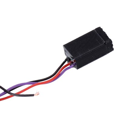 This module is a 6 Volt to 12 Volt converter. Used to run modern 12 Volt low wattage components, like LED indicators, taillights or speedometers on an old bike that still has its original 6 Volt system. The maximum allowable load is 3 Watt peak or 2 Watt constant. The module is small and fits inside the handlebar or even in the most LED taillights due to its small size. 
- Dimensions: 20 mm x 12 mm x 8 mm 
- Body material: PLA material, waterproof potted 
- Input voltage range: 6 - 8 Volt, max. 20 Volt 
- Connections: 20 cm cables with 0,14 mm² size 
- Output: 12 - 13,8 Volt, max. 2 Watt continuous 
- Maximum ambient temperature: 80 degree Celsius