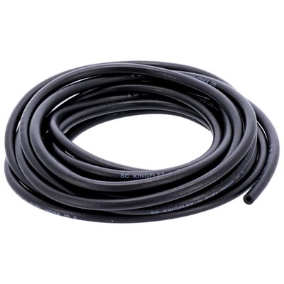 5mm (approx. 3/16") inside diameter. 
Industrial reinforced quality fuel / oil line hose. Compatible with gasoline and oils. Resists swelling. Comes with the OEM outside diameter. Sold in 25 ft. (7.5 meter) rolls.