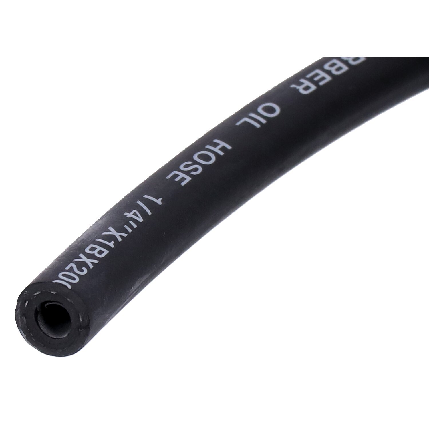 MCS, black neoprene fuel / oil line hose, 6mm (1/4", storm grey black tracker